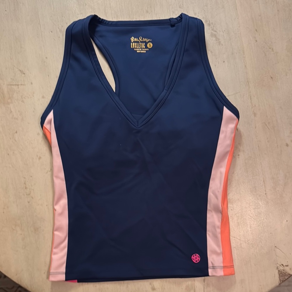 Lilly Pulitzer Luxletic Blue Athletic Top